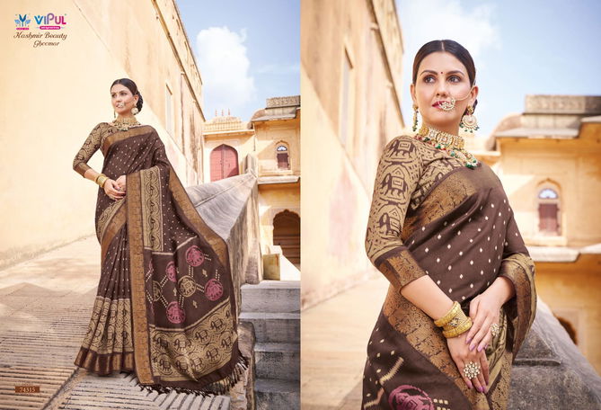 Kashmiri beuty By Vipul Designer Wedding Sarees Catalog